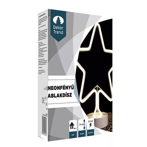 Dekortrend neon božićna dekoracija, zvijezda