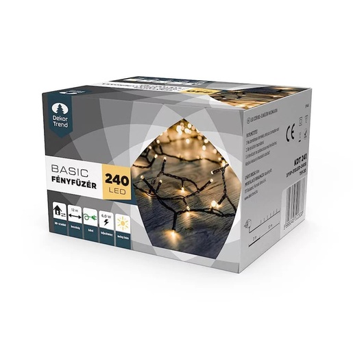 LED 240 Dekortrend vanjske lampice, 12 m, toplo bijele