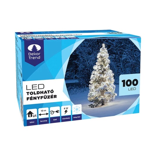 LED 100 Dekortrend vanjska žičana svjetla, 10 m, hladno bijela