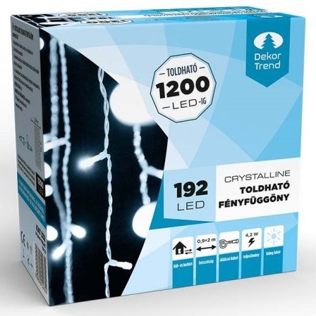 LED 192 Dekortrend unutarnja svjetlosna zavjesa, 0,9 x 2 m, hladna bijela