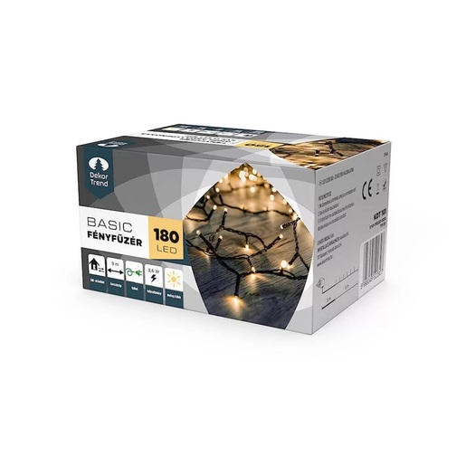 LED 180 Dekortrend vanjske lampice, 9 m, toplo bijele