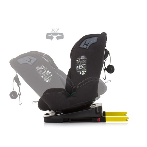 Chipolino autosjedalica X Factor, i-Size, ISOFIX, 40-150 cm, Obsidian