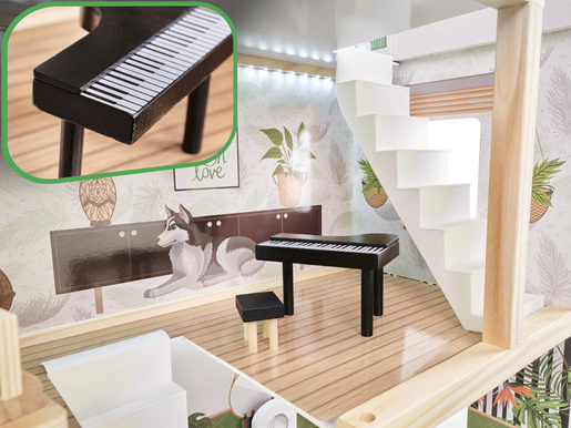 Lulilo drvena kućica za lutke FLORO LED 78cm