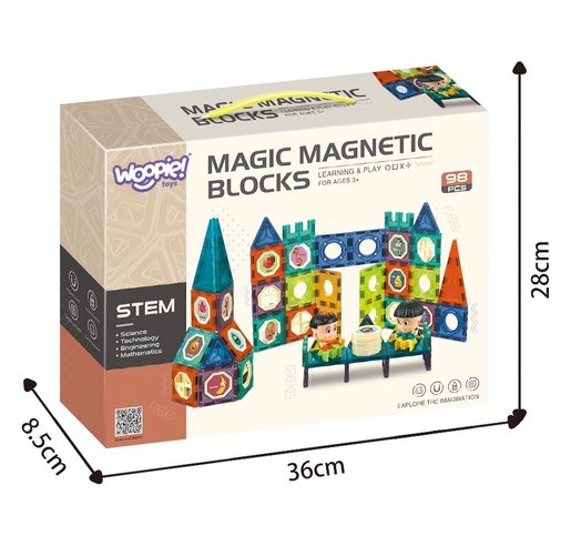 Woopie magnetne kocke -  98 el.