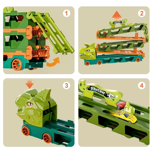 Woopie kamion dinosaur s trkaćom stazom 2,1 m za autiće