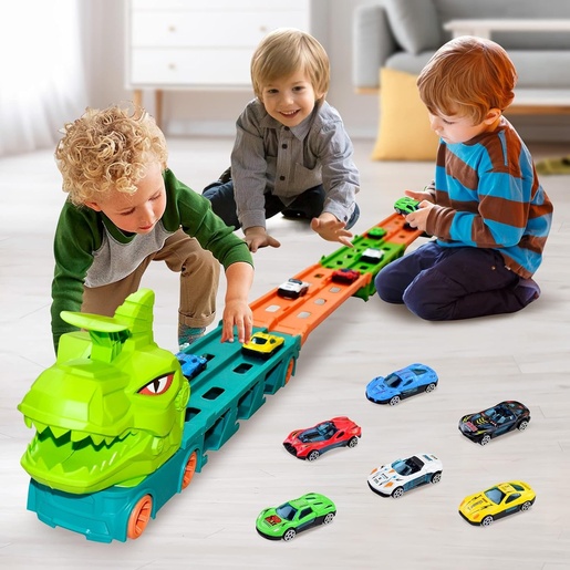 Woopie kamion dinosaur s trkaćom stazom 2,1 m za autiće