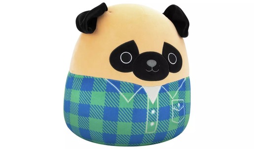 Squishmallows - Prince - Smeđi pug s košuljicom - 30cm