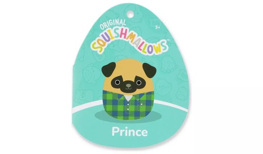 Squishmallows - Prince - Smeđi pug s košuljicom - 30cm