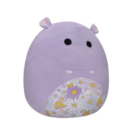 Squishmallows - Hanna - Ljubičasti nilski konj s cvjetnim trbuhom - 35cm
