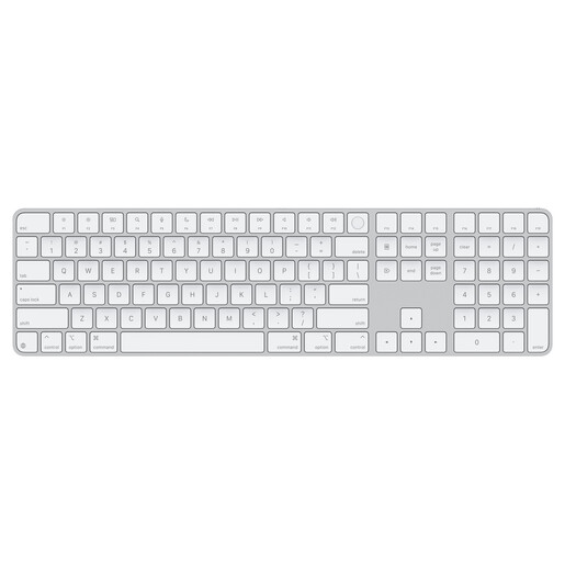 Apple Magic Keyboard (2024) s numeričkim dijelom, Touch ID, Croatian, White Keys, tipkovnica (mxk73cr/a)