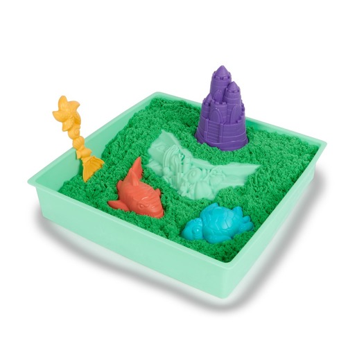 Kinetički pijesak - pješčanik s priborom za igru - zeleni