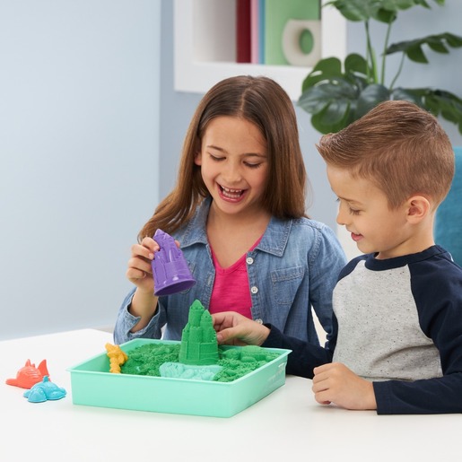 Kinetički pijesak - pješčanik s priborom za igru - zeleni