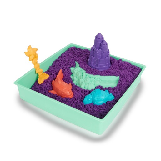 Kinetički pijesak - pješčanik s priborom za igru - ljubičasti