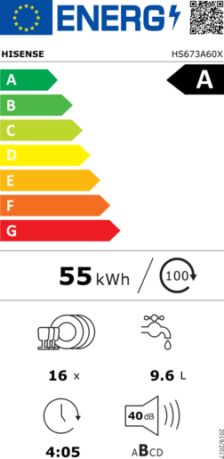 Hisense perilica posuđa HS673A60X