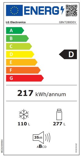 LG hladnjak GBV7280DEV
