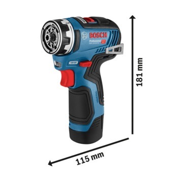 BOSCH Professional aku bušilica izvijač GSR 12V-35 FC, 2x3,0Ah, L-Boxx, set nastavaka