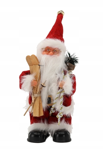 Božićna figura Djeda Mraza sa sanjkama i muzikom