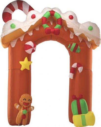 Luk na napuhavanje Medenjak s LED svjetlom – 300 cm - Božićna dekoracija za dvorište