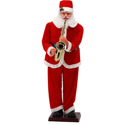 Plesni Djed Božićnjak sa saksofonom - 180 cm