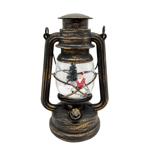 Božićni LED ukras - Djed Božićnjak s osvjetljenjem, glazbom i snijegom  4,5 x 11,7 x 24,5 cm