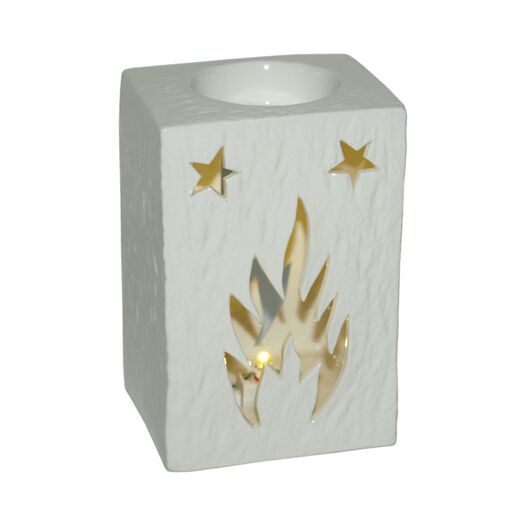 LED keramički svijećnjak 13x8,5x7 cm