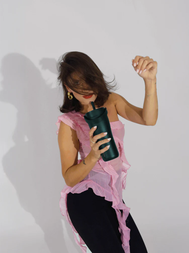 EQUA Carrie Cup, termo šalica od nehrđajućeg čelika za čaj/kavu, 600ml, F. Green