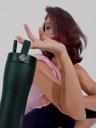 EQUA Carrie Cup, termo šalica od nehrđajućeg čelika za čaj/kavu, 600ml, F. Green