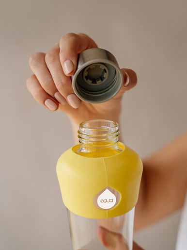 EQUA, staklena boca, Active Lemon, silikonska zaštita,BPA, BPF i BPS-free, 550ml