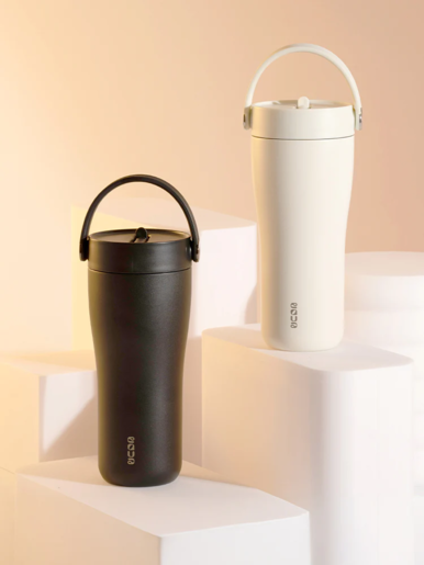 EQUA Carrie Cup, termo šalica od nehrđajućeg čelika za čaj/kavu, 600ml, crna