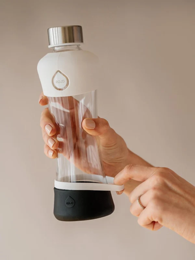 EQUA, staklena boca, Active White, silikonska zaštita, BPA, BPF i BPS-free,550ml