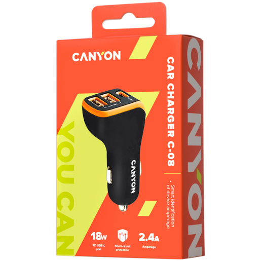 CANYON C-08 PD, auto punjač, 18W