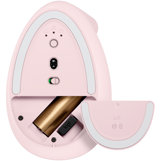 Logitech Lift Vertical Ergonomic, optički miš, Bluetooth, rozi (910-006478)