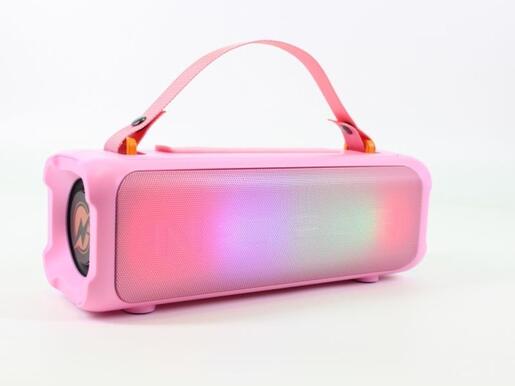 N-Gear karaoke BLAZOOKA 703, 100W, disco LED, bežični mikrofon, baterija, rozi