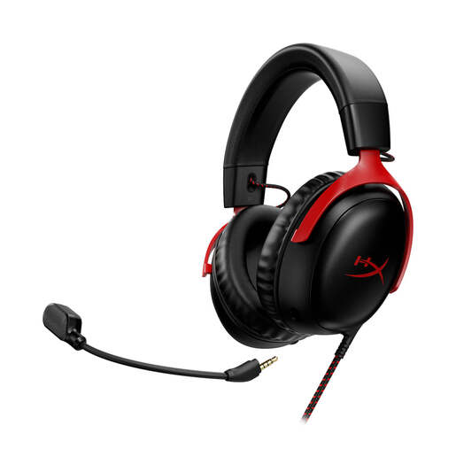 HyperX Cloud III žičane gaming slušalice, crveno/crne (727A9AA)