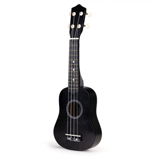Ecotoys dječja drvena gitara, crna