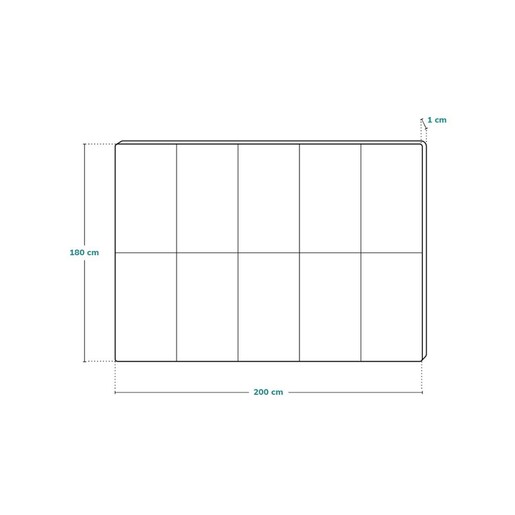 Lionelo dvostrana podloga za igru Robby, 180x200 cm
