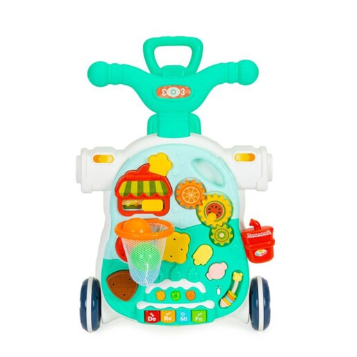 Edukativna guralica 4u1 + tricikl, romobil i interaktivni stol, zelena