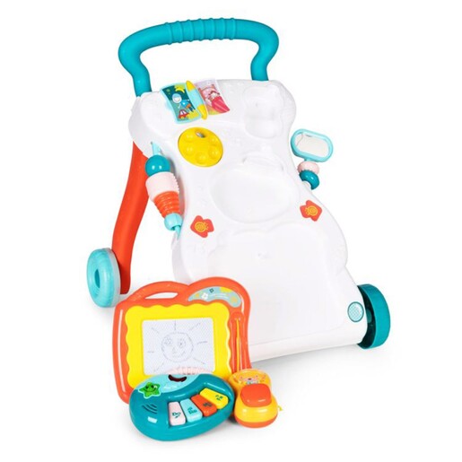 Edukativna guralica s pločom za pisanje, narančasto - plava