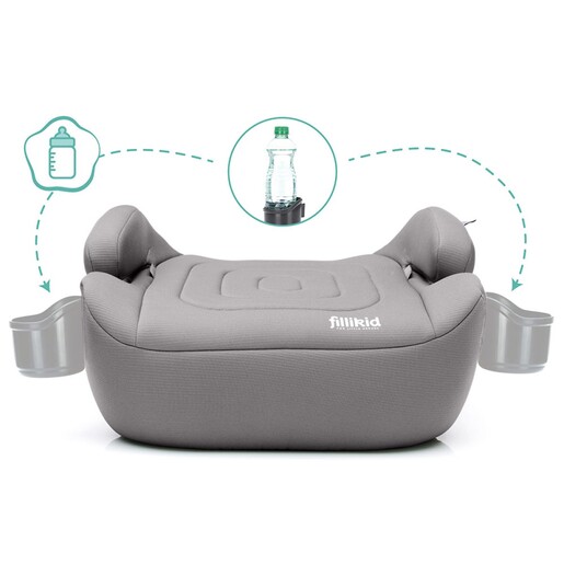 Fillikid Flip Deluxe booster sjedalo, Isofix, i-size, siva