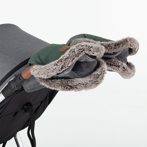 PETITE&MARS krznene rukavice za dječja kolica, Veritable Khaki