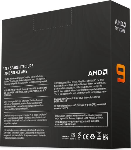Procesor AMD Ryzen 9 9950X 4.3/5.7GHz, 16C/32T, AM5 (100-100001277WOF)