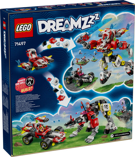 LEGO® DREAMZzz Cooperov robotski tigar i Zeroov sportski auto 71497