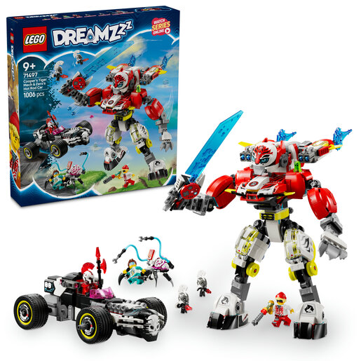 LEGO® DREAMZzz Cooperov robotski tigar i Zeroov sportski auto 71497