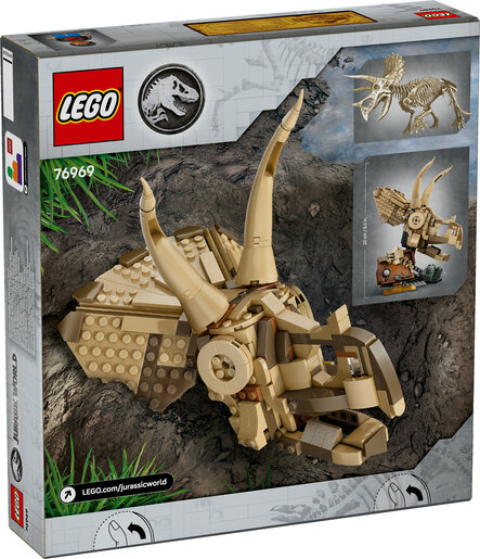 LEGO® Jurassic World Fosili dinosaura: lubanja triceratopsa 76969