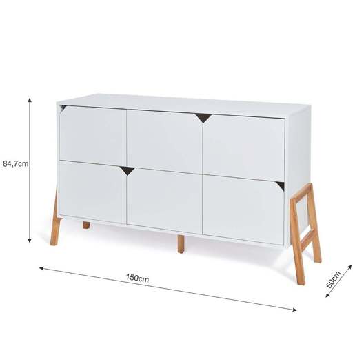 Bellamy Lotta komoda s 6 ladica, latte