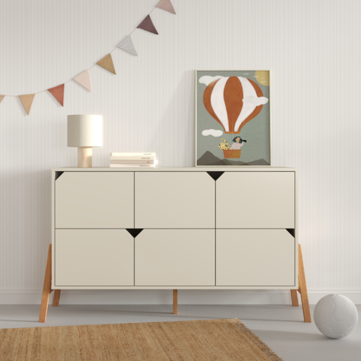 Bellamy Lotta komoda s 6 ladica, latte