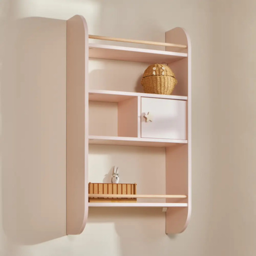 Bellamy Rainbow polica za zid, roza