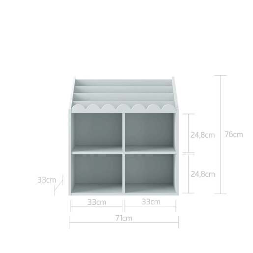 Bellamy Book Nook regal za knjige, snow