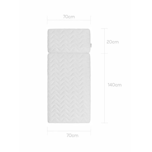 Bellamy madrac za So sixty / Pinette, 70x140 cm + 70x20 cm, bijeli