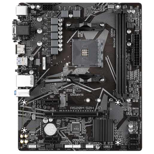Matična ploča Gigabyte A520M S2H, AMD A520, AM4, Micro ATX